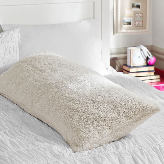 Faux Fur Sherpa Body Pillow Cover Pottery Barn Teen