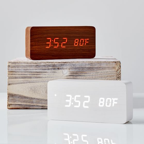 Faux Wood Alarm Clock Tech Accessories Pottery Barn Teen