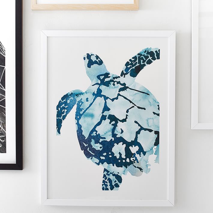 Tropical Sea Turtle Framed Art By Minted Wall Prints Pottery
