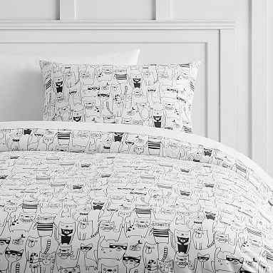 Cat S Meow Girls Duvet Cover Pottery Barn Teen