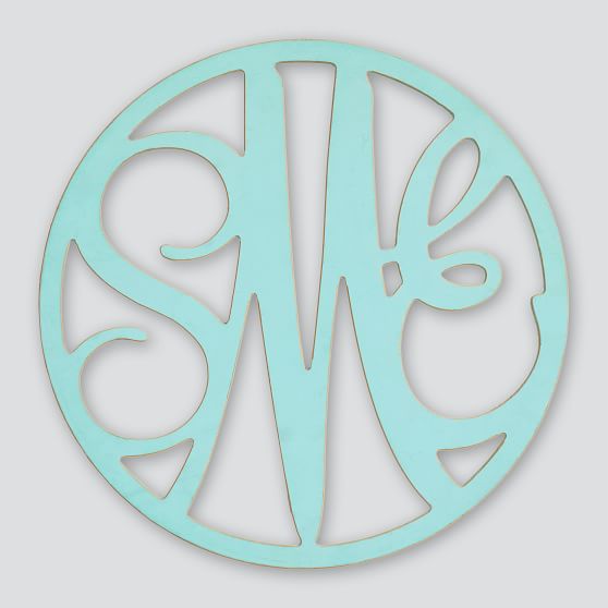 Wooden Cut Out Script Monogram Pottery Barn Teen