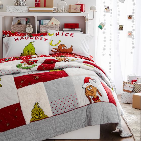Grinch Heathered Girls Quilt Sham Pottery Barn Teen