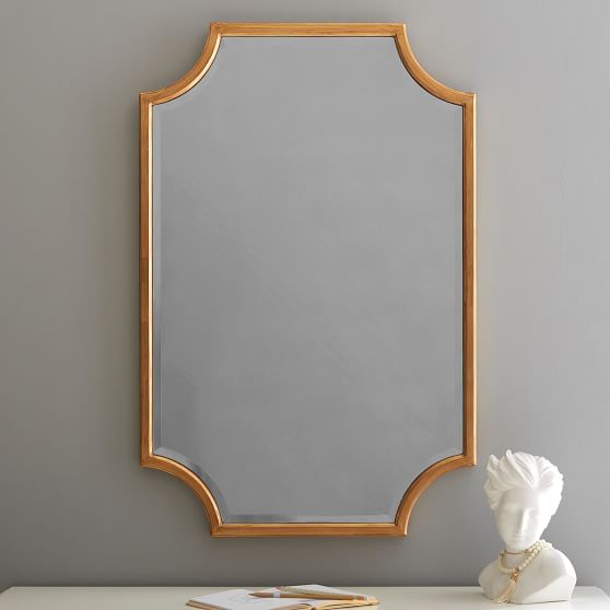 Scallop Gold Leaf Decorative Mirror Pottery Barn Teen Scallop Gold Leaf Decorative Mirror