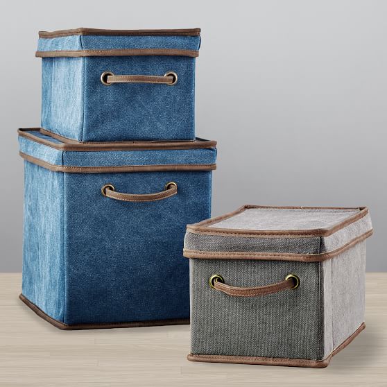 Northfield Canvas Storage Bins Pottery Barn Teen