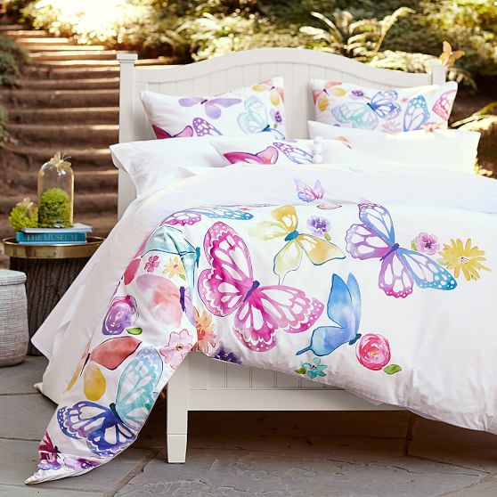Butterfly Girls Duvet Cover Pottery Barn Teen