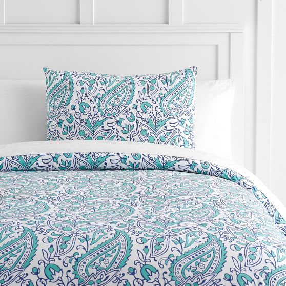 Tea Paisley Girls Duvet Cover Sale Pottery Barn Teen