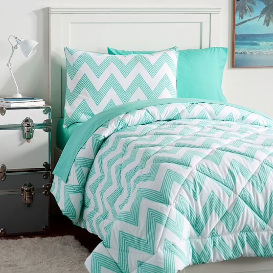 Zig Zag Stripe Value Girls Comforter Set Sale Pottery Barn Teen