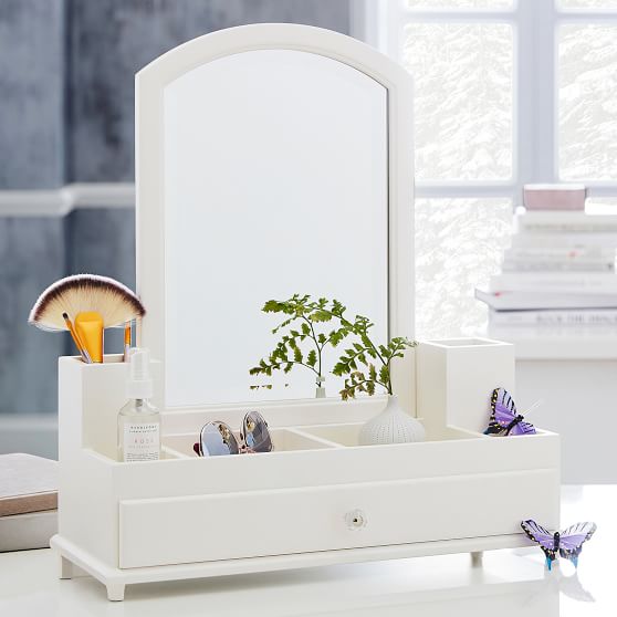 Chloe Beauty Storage With Mirror Jewelry Storage Pottery Barn Teen
