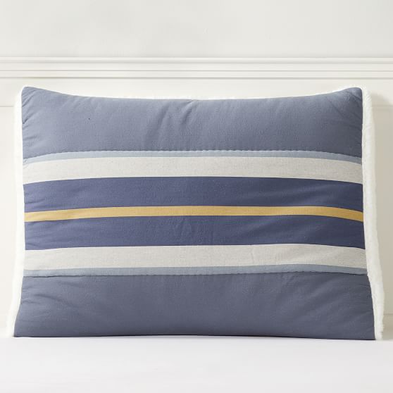 Stow Stripe Sherpa Comforter + Sham Pottery Barn Teen