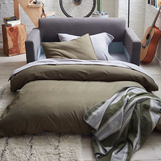 Monroe Square Arm Sleeper Teen Sofa Pottery Barn Teen