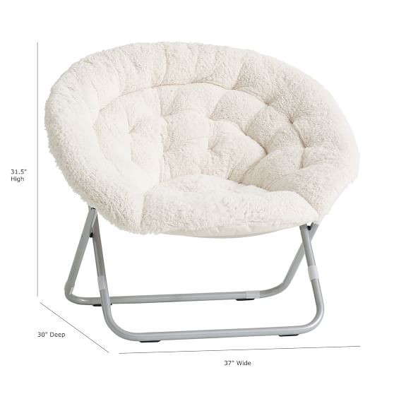 Sherpa Ivory Hang A Round Chair