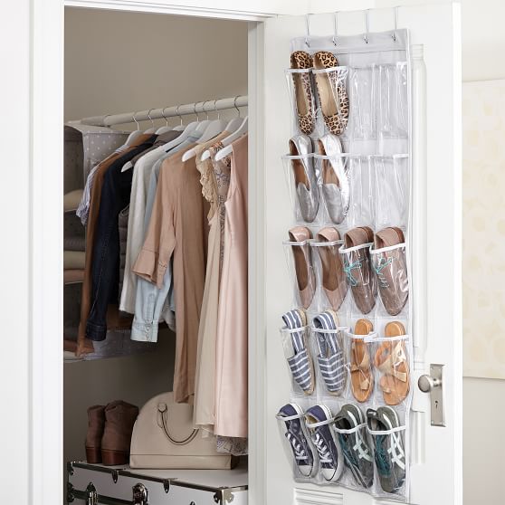Vinyl Over The Door Shoe Rack Dorm Closet Organizer Pottery