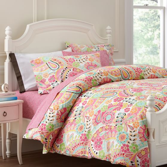 Paisley Pop Teen Duvet Cover Pillowcases Pottery Barn Teen