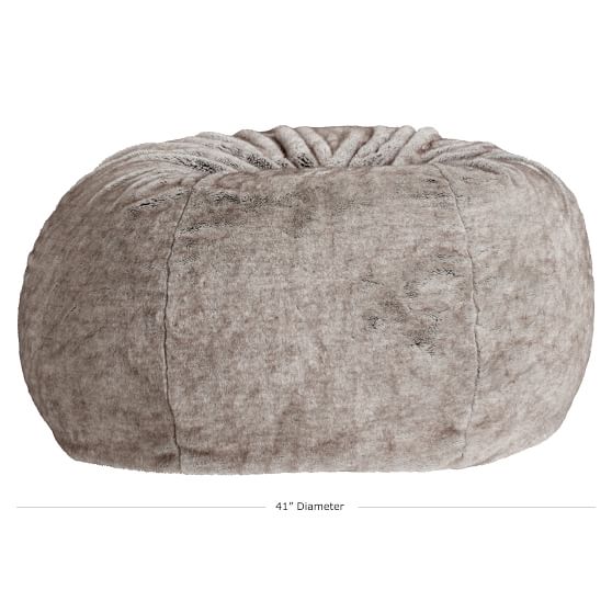 Tipped Faux Fur Bean Bag Chair Pottery Barn Teen