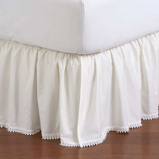 Junk Gypsy Bohemian Girls' Bed Skirt, Ivory Pottery Barn Teen