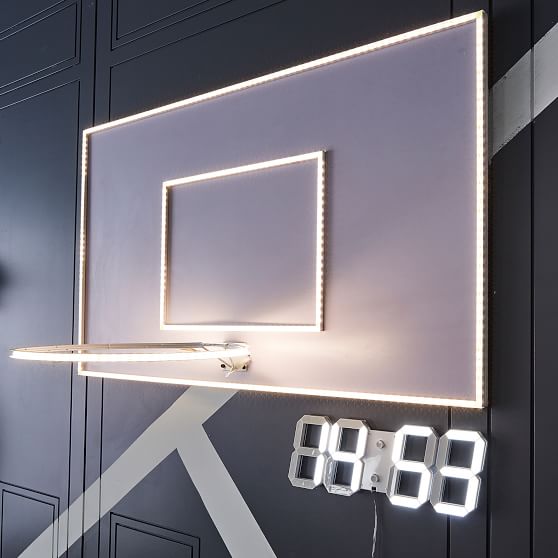 Led Basketball Hoop Decorative Wall Light Pottery Barn Teen