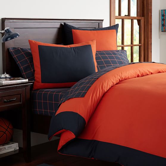 Colorblock Reversible Boys Duvet Cover Sham Sale Pottery