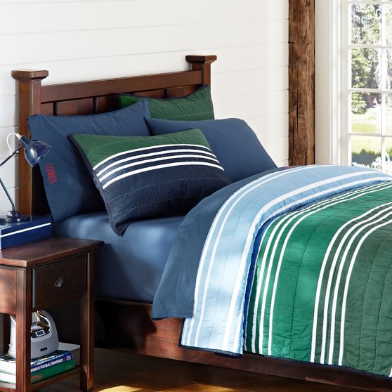 Beckett Stripe Boys Quilt Sham Pottery Barn Teen