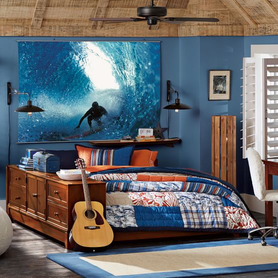 Wave Rider Wall Mural Wall Decor Pottery Barn Teen