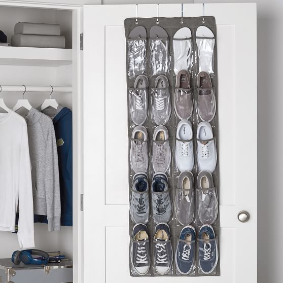 Vinyl Over The Door Shoe Rack Dorm Closet Organizer Pottery