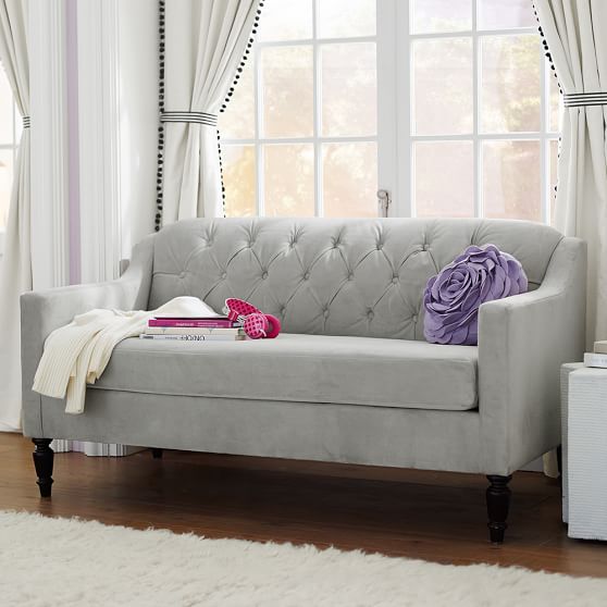 Everyday Velvet Sofette Teen Sofas Pottery Barn Teen