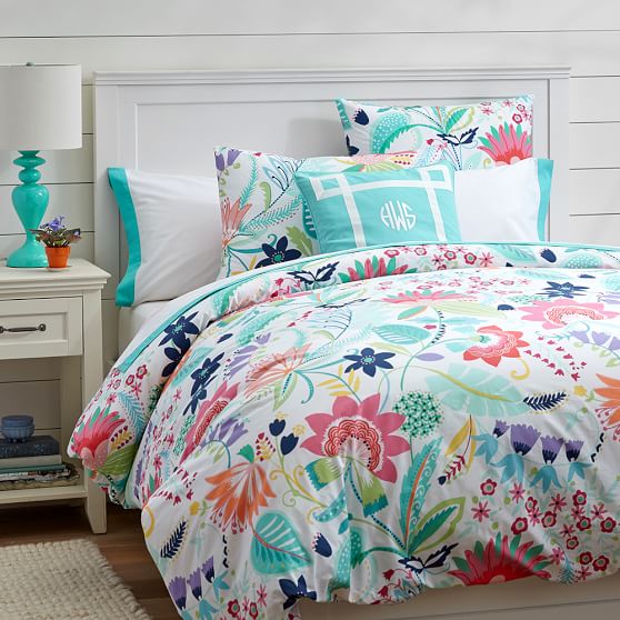 Fantastic Floral Girls Duvet Cover Pottery Barn Teen