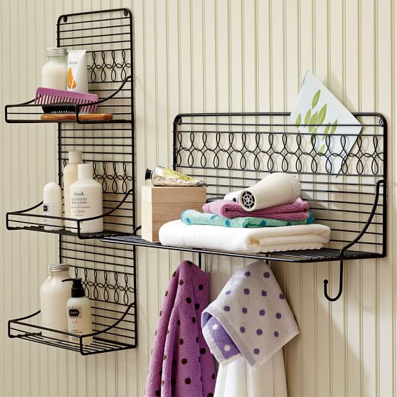 Wire Bath Floating Shelving Pottery Barn Teen