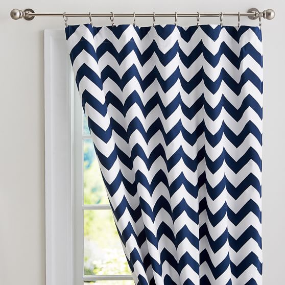 Chevron Blackout Curtain Teen Curtains Pottery Barn Teen
