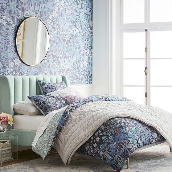 Liberty London Faria Surestrip Wallpaper 72 X9 Blue 72 X9