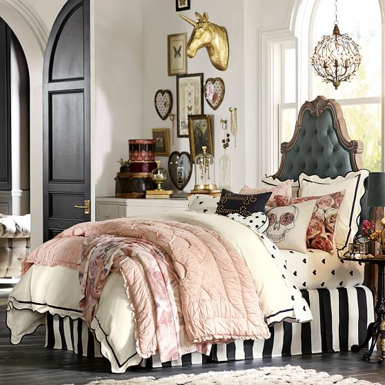 Parisian Headboard Denim Sale Pottery Barn Teen