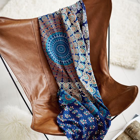 Leather Sling Butterfly Chair Pottery Barn Teen