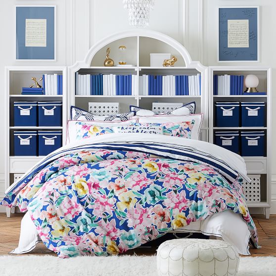 Watercolor Blooms Reversible Girls Duvet Cover Sale Pottery