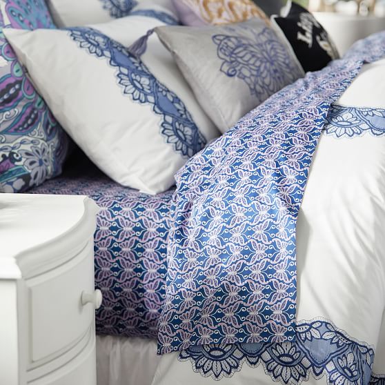 Anna Sui Butterfly Amour Sateen Girls Sheet Set Sale Pottery