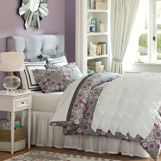 Upholstered Everyday Velvet Teen Headboard Pottery Barn Teen