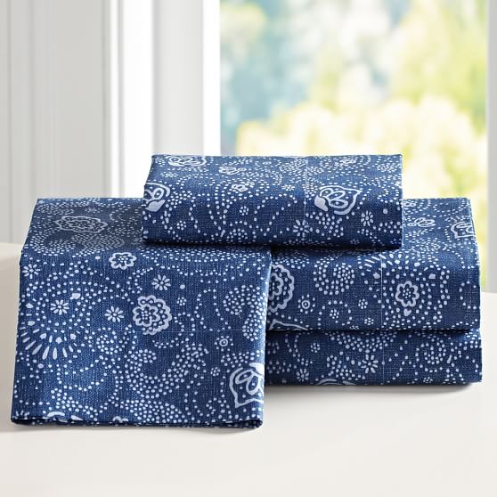 Indigo Junk Gypsy Paisley Cowgirl Girls Sheets Pottery Barn Teen