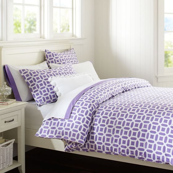 Purple Peyton Teen Duvet Cover Sham Pottery Barn Teen