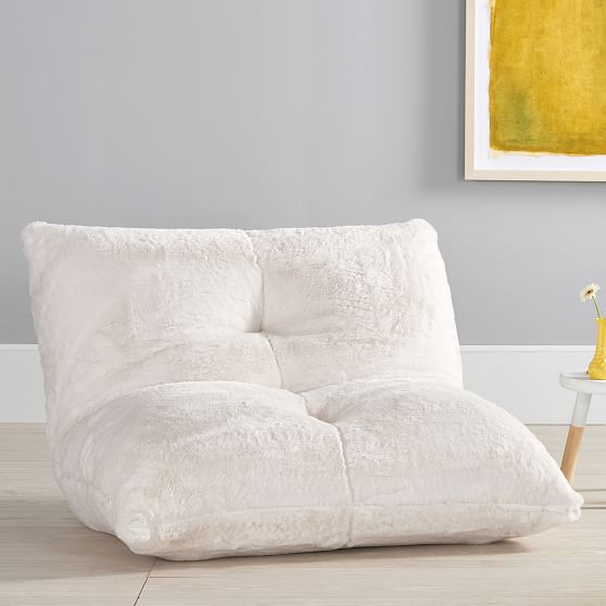 Polar Bear Faux Fur Flip Floor Cozy Lounger