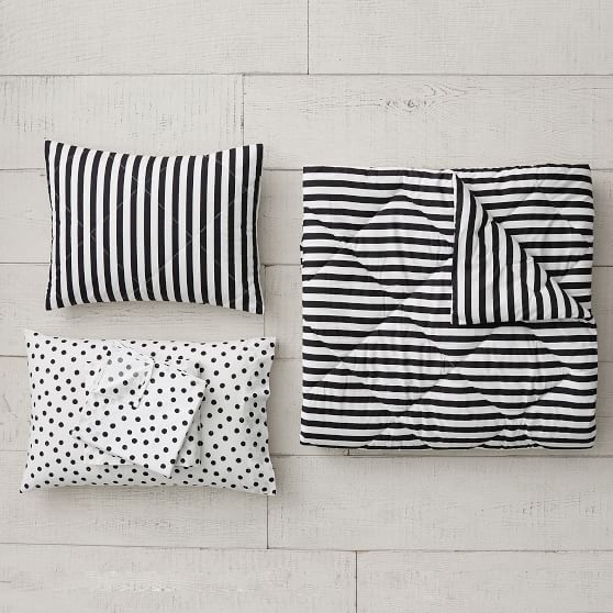 The Emily Meritt Pirate Striped Comforter Bundle Black Ivory