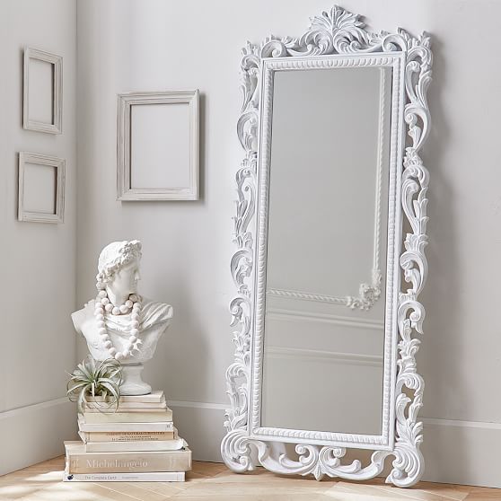 Lennon Maisy Ornate Carved Floor Mirror Pottery Barn Teen Lennon Maisy Ornate Carved Floor
