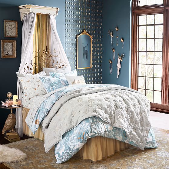 Harry Potter Patronus Damask Duvet Cover Sham Mystic Mint