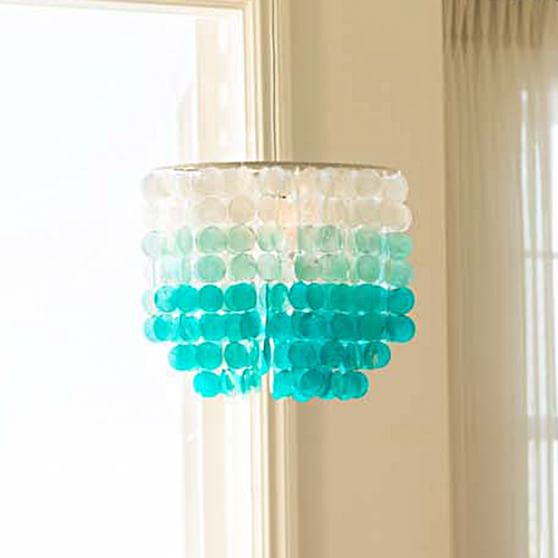 Ombre Capiz Teen Chandelier Shade Pottery Barn Teen