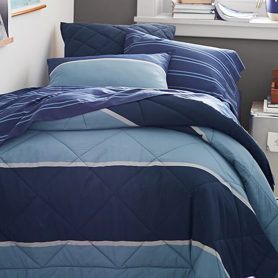 Aiden Stripe Boys Comforter Sham Sale Pottery Barn Teen