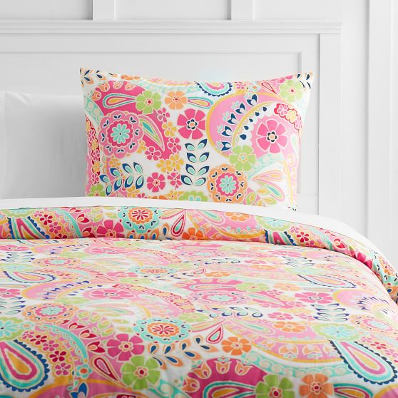 Paisley Pop Girls Duvet Cover Sham Sale Pottery Barn Teen