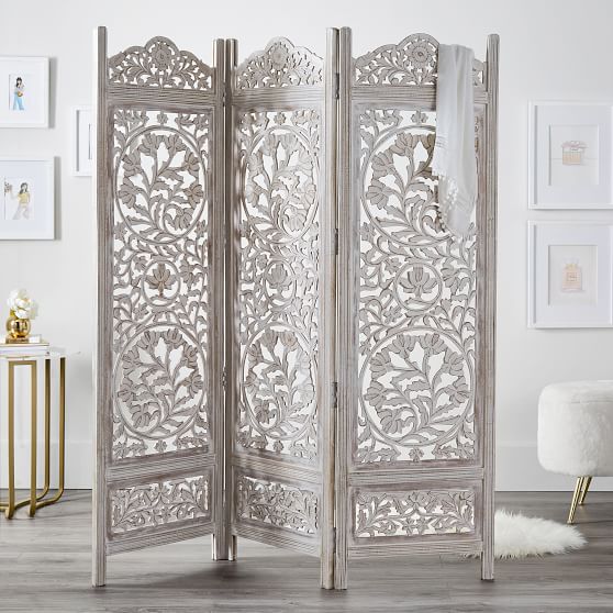 Ornate Wood Carved Screen Room Decor Pottery Barn Teen