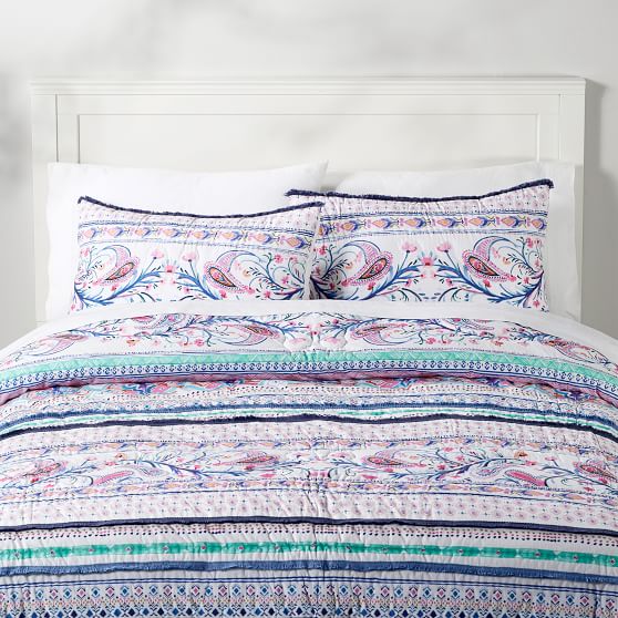Avery Paisley Quilt Sham Pottery Barn Teen