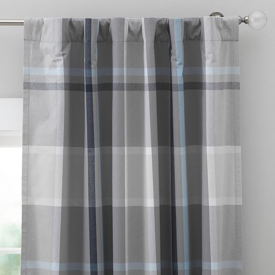 Preston Plaid Blackout Curtain Teen Curtains Pottery Barn Teen