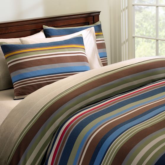 Allister Stripe Boys Duvet Cover Sham Sale Pottery Barn Teen