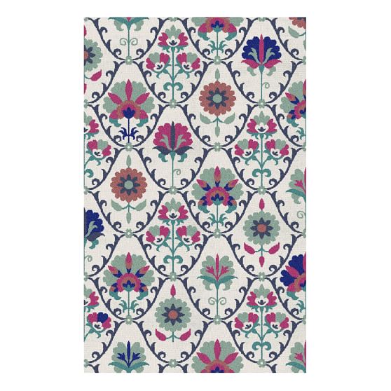 Boho Floral Rug Teen Rug Pottery Barn Teen