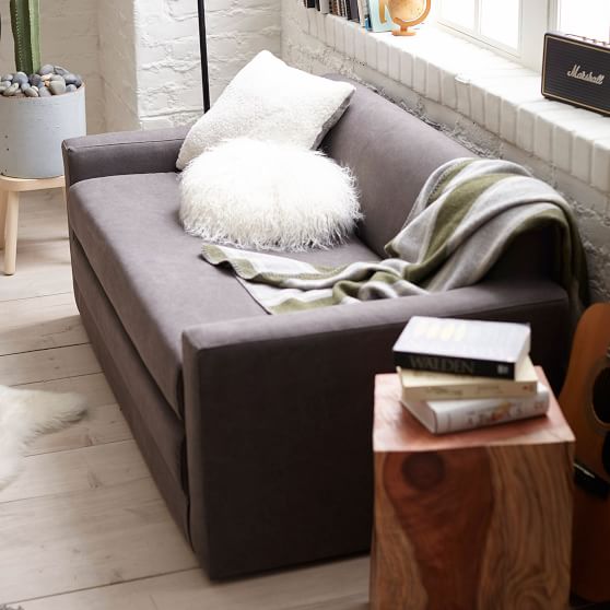 Monroe Square Arm Sleeper Teen Sofa Pottery Barn Teen
