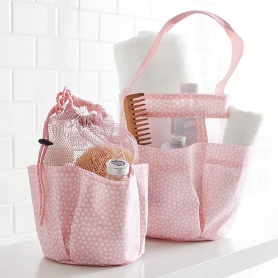 Polka Dot Mesh Dorm Shower Caddy Pottery Barn Teen